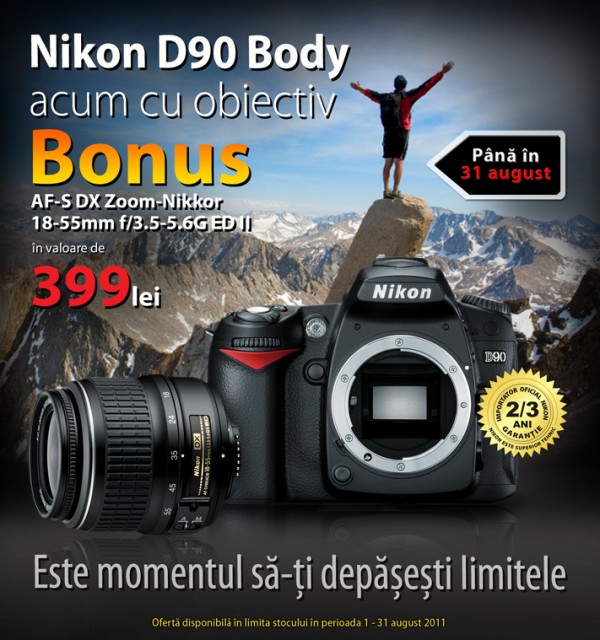 Nikon D90 + 18-55 gratuit
