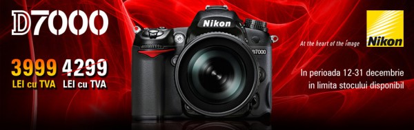 Nikon D7000 cu 3999 lei