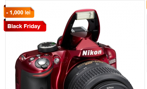 Nikon D3200 rosu kit AF-s DX 18-55mm f-3.5-5.6G VR - F64